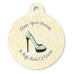 High Heels Round Pet ID Tag - Large