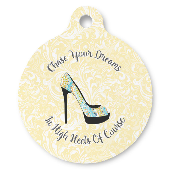 Custom High Heels Round Pet ID Tag