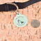 High Heels Round Pet ID Tag - Large - In Context