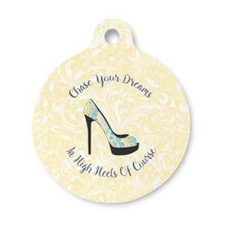 High Heels Round Pet ID Tag - Small