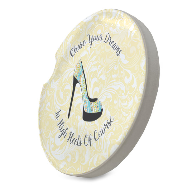 High Heels Sandstone Car Coaster - STANDING ANGLE