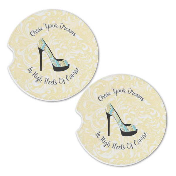 High Heels Sandstone Car Coasters - Set of 2