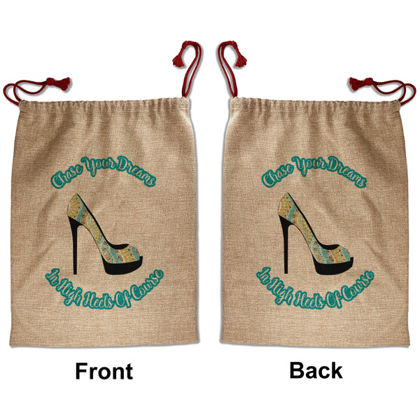 Custom High Heels Santa Sack - Front & Back