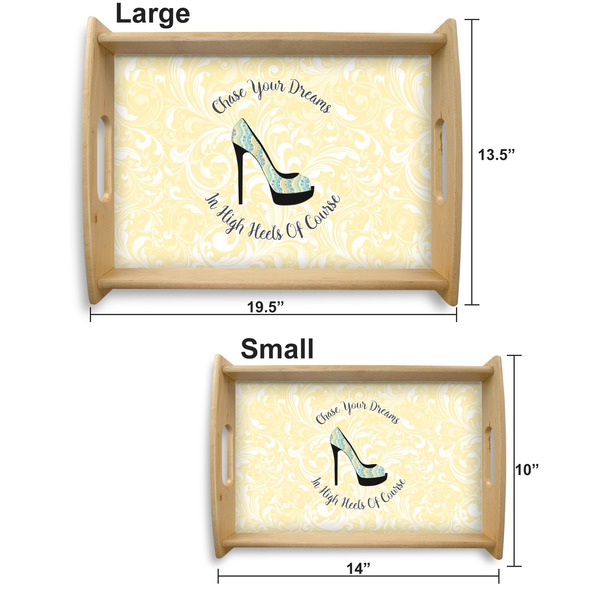 High Heels Serving Tray Wood Sizes