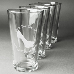 High Heels Pint Glasses - Engraved (Set of 4)