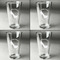 High Heels Set of Four Engraved Beer Glasses - Individual View