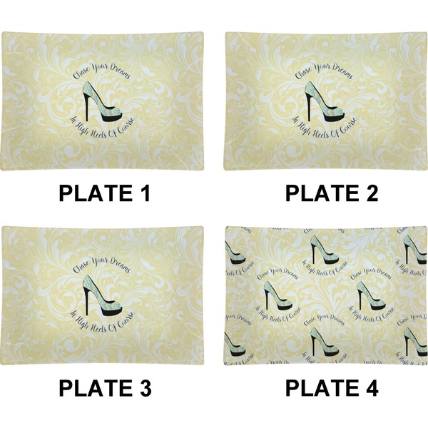 High Heels Set of Rectangular Appetizer / Dessert Plates (Approval)