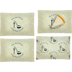 High Heels Set of 4 Glass Rectangular Appetizer / Dessert Plate