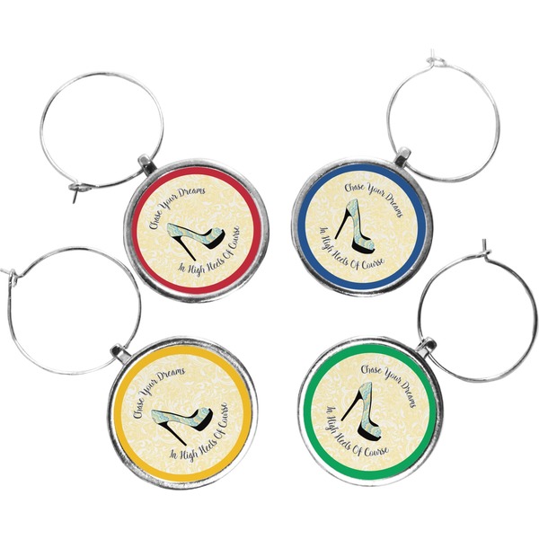 Custom High Heels Wine Charms (Set of 4)