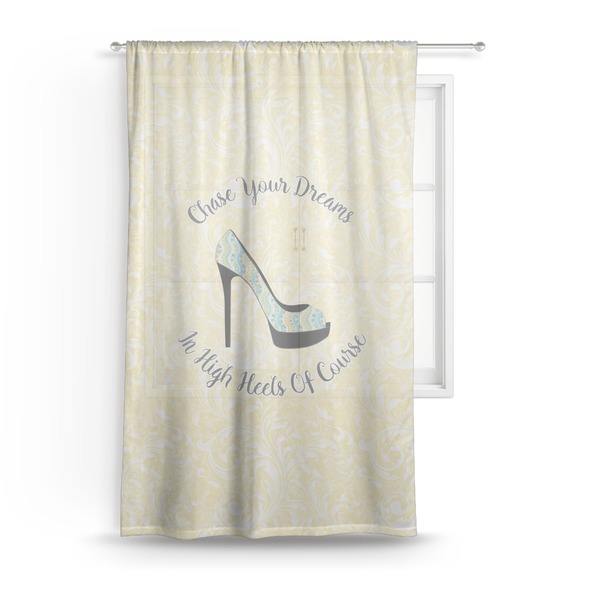 Custom High Heels Sheer Curtain - 50"x84"