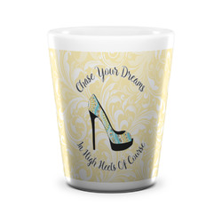 High Heels Ceramic Shot Glass - 1.5 oz - White - Set of 4