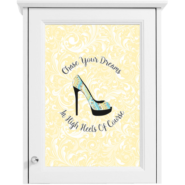 High Heels Single White Cabinet Decal