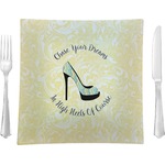 High Heels Glass Square Lunch / Dinner Plate 9.5"
