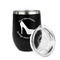 High Heels Stainless Wine Tumblers - Black - Double Sided - Alt View