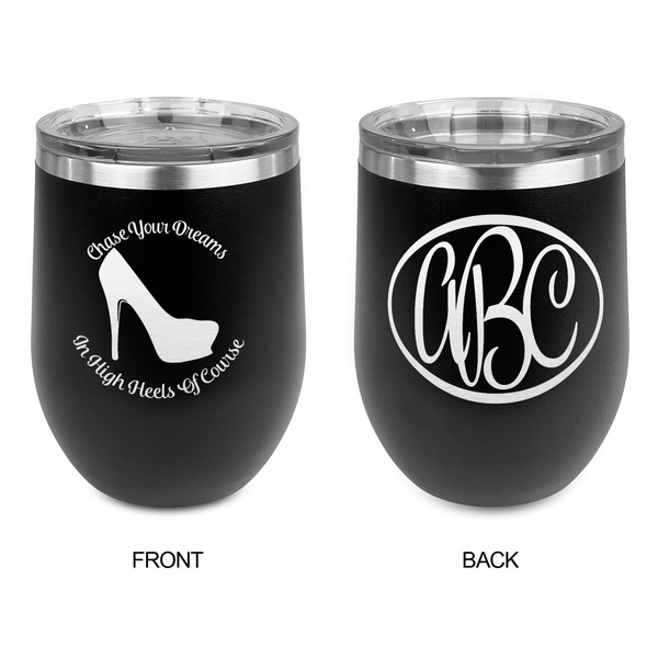 High Heels Stainless Wine Tumblers - Black - Double Sided - Approval