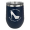 High Heels Stainless Wine Tumblers - Navy - Single Sided - Front