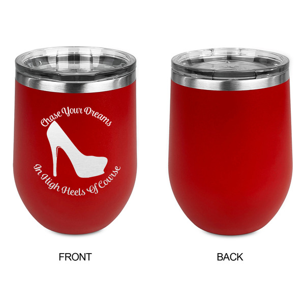 High Heels Stainless Wine Tumblers - Red - Single Sided - Approval