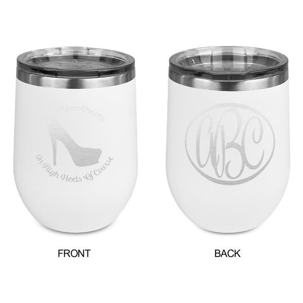 High Heels Stainless Wine Tumblers - White - Double Sided - Approval