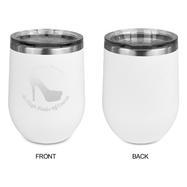 High Heels Stainless Wine Tumblers - White - Single Sided - Approval