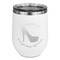 High Heels Stainless Wine Tumblers - White - Single Sided - Front