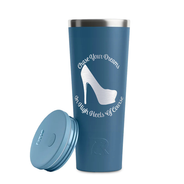 High Heels Steel Blue RTIC Everyday Tumbler - 28 oz. - Lid Off
