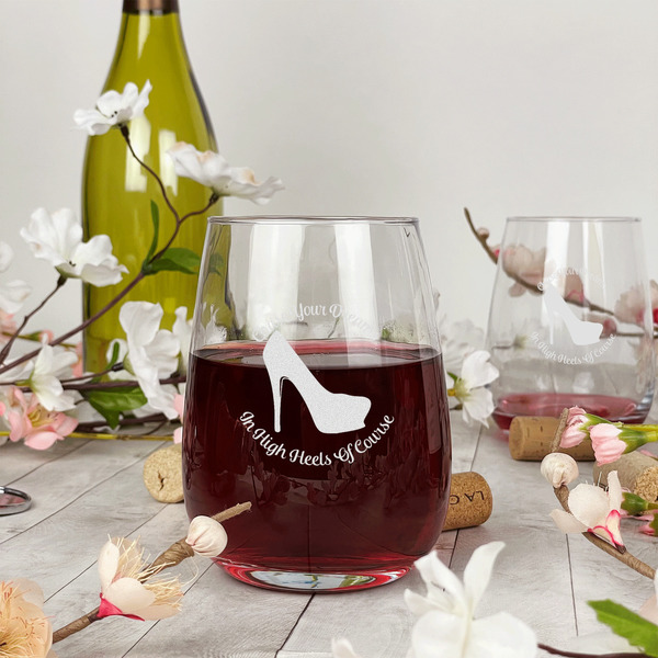 High Heels Stemless Wine Glass - In Context