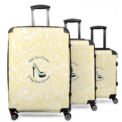 High Heels 3 Piece Luggage Set - 20" Carry On, 24" Medium Checked, 28" Large Checked