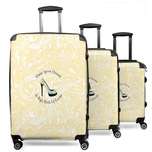 Custom High Heels 3 Piece Luggage Set - 20" Carry On, 24" Medium Checked, 28" Large Checked