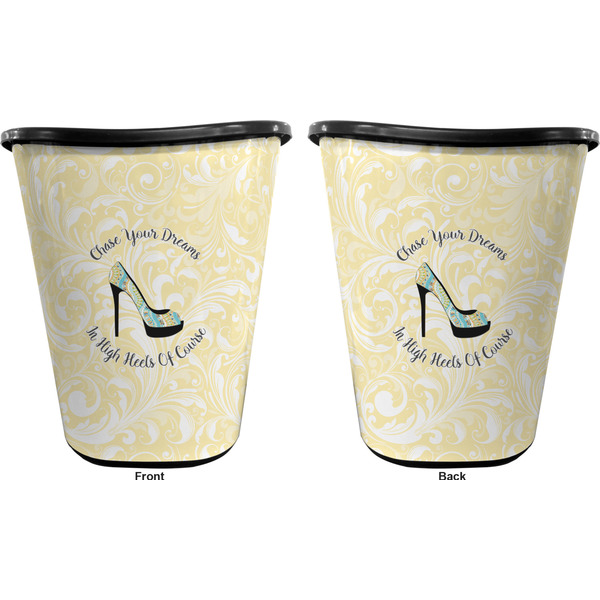 High Heels Trash Can Black - Front and Back - Apvl