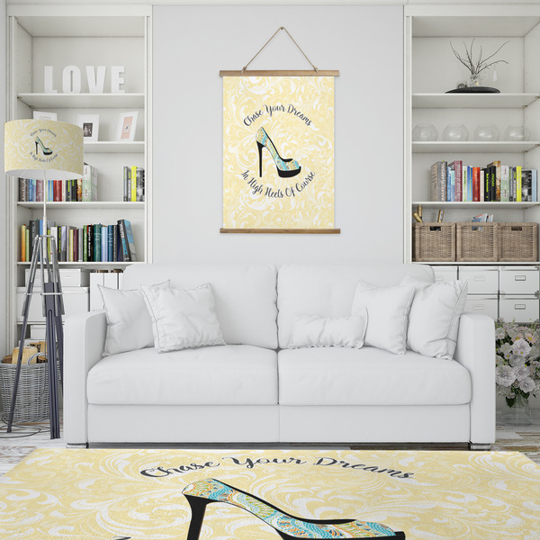 High Heels Wall Hanging Tapestry - Portrait - IN CONTEXT