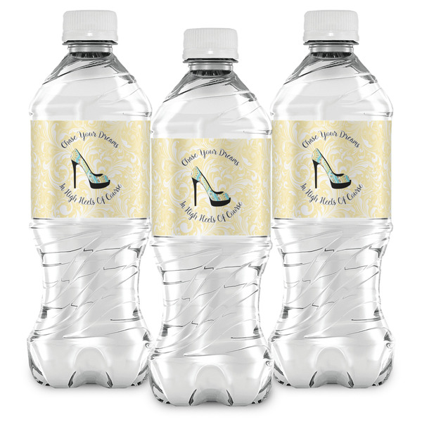 High Heels Water Bottle Labels - Front View