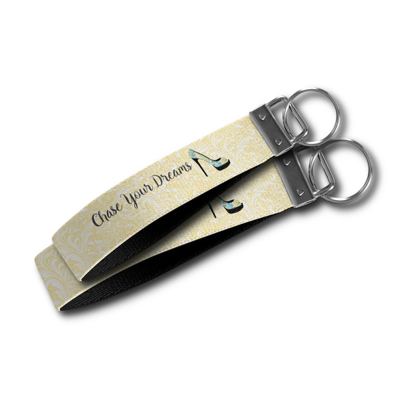 High Heels Webbing Keychain FOBs - Size Comparison