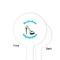 High Heels White Plastic 4" Food Pick - Round - Single Sided - Front & Back