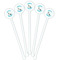 High Heels White Plastic 5.5" Stir Stick - Fan View