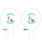 High Heels White Plastic 6" Food Pick - Round - Double Sided - Front & Back
