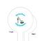High Heels White Plastic 6" Food Pick - Round - Single Sided - Front & Back
