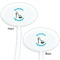 High Heels White Plastic 7" Stir Stick - Double Sided - Oval - Front & Back