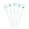 High Heels White Plastic 7" Stir Stick - Round - Fan View