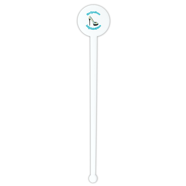 High Heels White Plastic 7" Stir Stick - Round - Single Stick