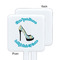 High Heels White Plastic Stir Stick - Single Sided - Square - Approval