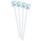 High Heels White Plastic Stir Stick - Single Sided - Square - Front