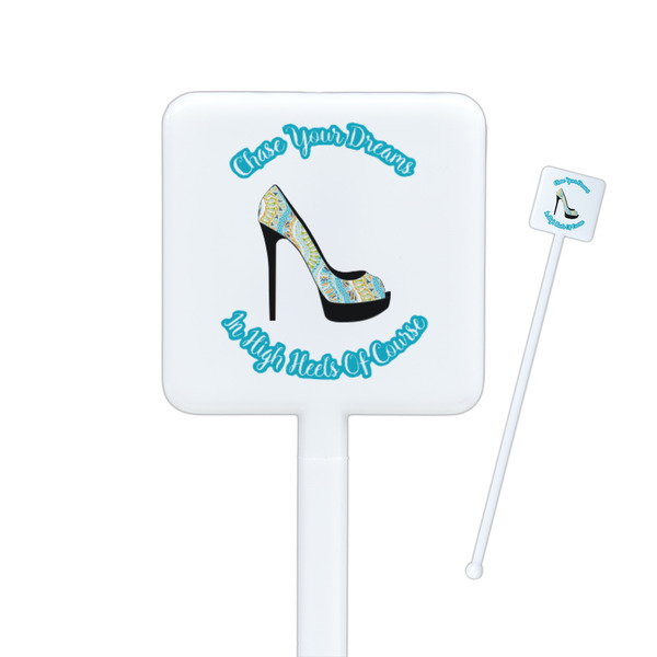 Custom High Heels Square Plastic Stir Sticks