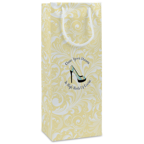 Custom High Heels Wine Gift Bags - Gloss
