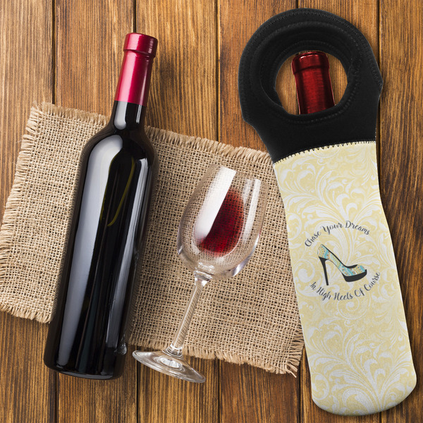 High Heels Wine Tote Bag - FLATLAY