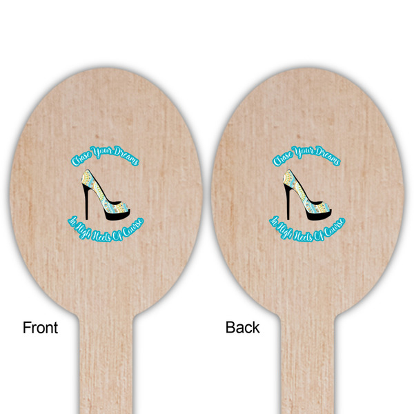 High Heels Wooden Food Pick - Oval - Double Sided - Front & Back