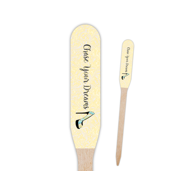 Custom High Heels Paddle Wooden Food Picks - Single Sided