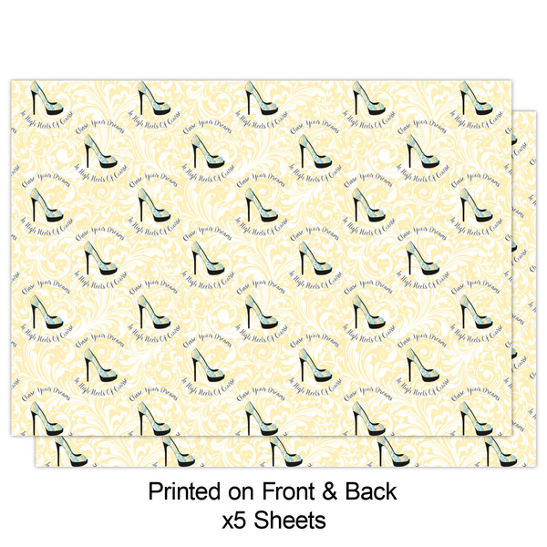 High Heels Wrapping Paper Sheet - Double Sided - Front