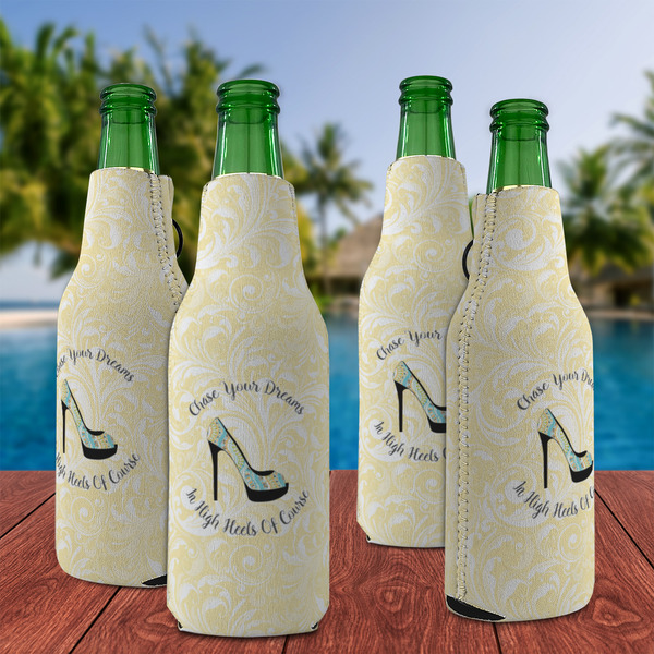 High Heels Zipper Bottle Cooler - Set of 4 - LIFESTYLE