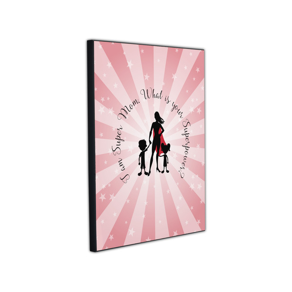 Super Mom 11x14 Wood Print - Angle View