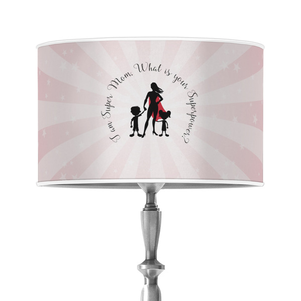 Custom Super Mom 12" Drum Lamp Shade - Poly-film